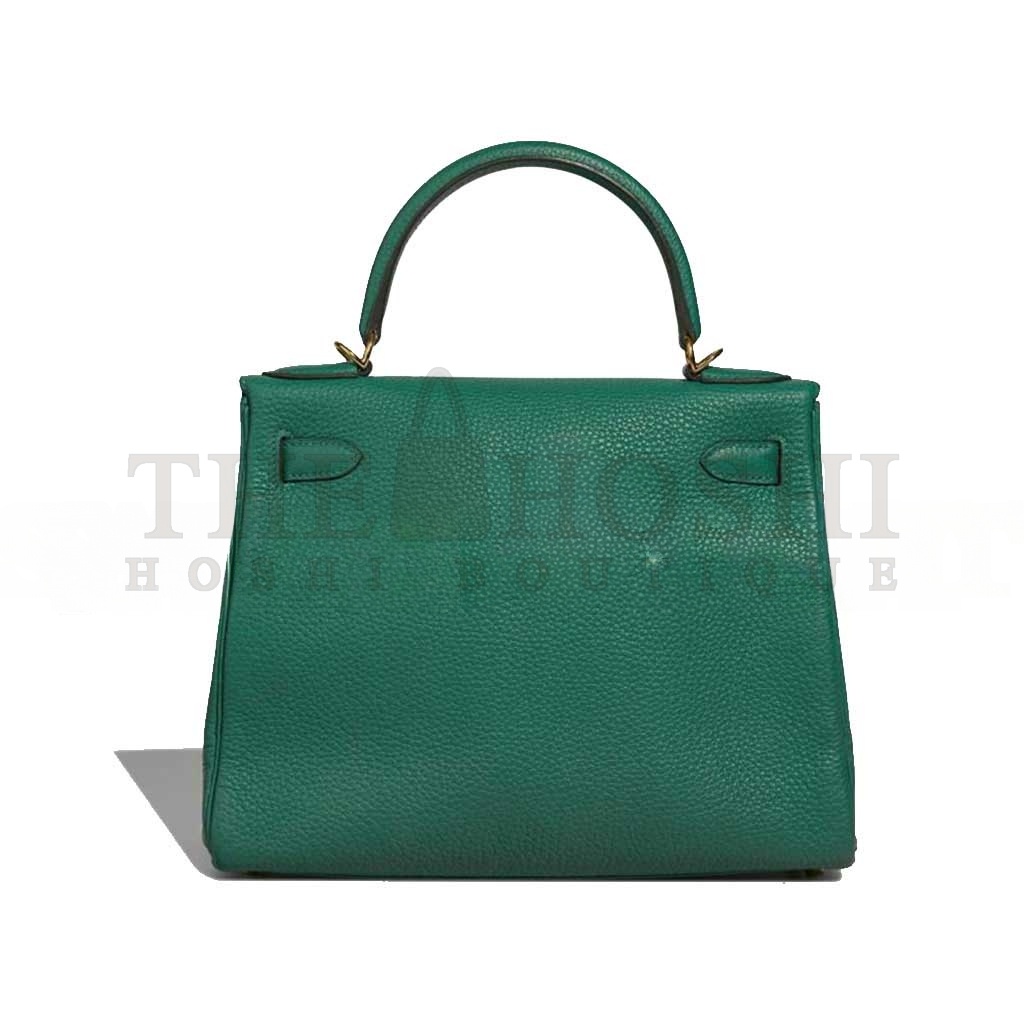 H**me5 KELLY 25 MALACHITE GREEN GOLD BUCKLE (25*17*7cm) Master Quality